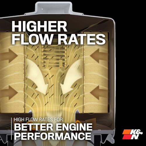 K&N Oil Filter: 20,000 Mile Engine Protection with Wrench Off Nut, HP-6001
