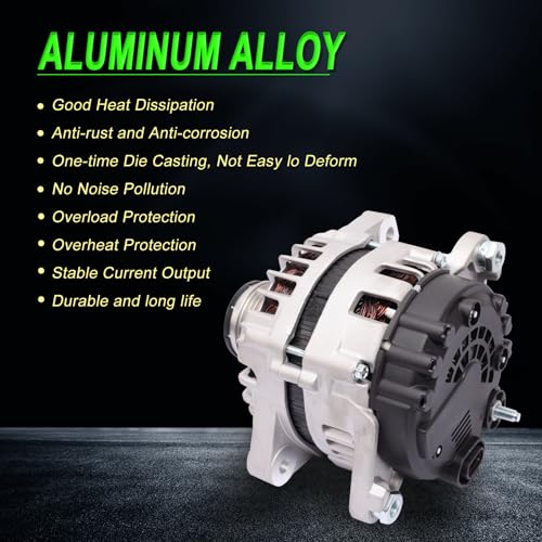Alternator 150A fit 13-16 Hyundai Santa Fe Sport 14 Sonata 2.0L 2.4L - size: 2013-2016 Santa Fe