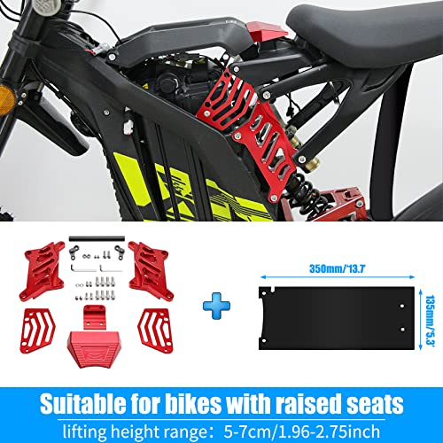 Longer Fender, Upgraded Shock Absorption Mud Guard Mud Flap, Rear Mudguard Dust Cover Protector for Sur Ron Light Bee X/S Segway X160/ X260, Fits Original & Raised Seat - size: Longer