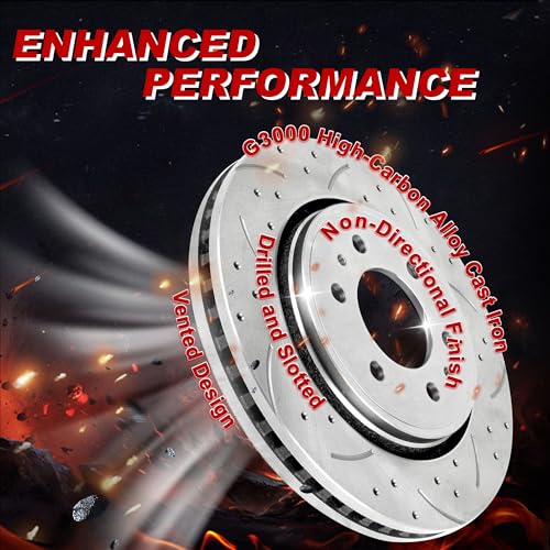 Front Brakes and Rotors Kit 12.64"(321mm) Compatible for Chevrolet