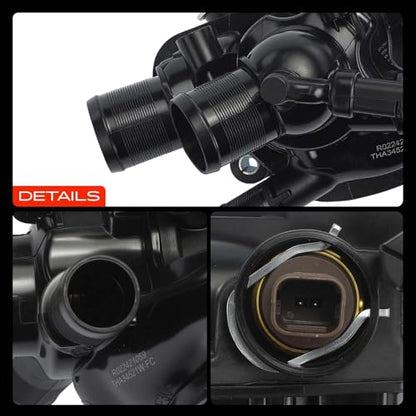 A-Premium Engine Coolant Thermostat and Housing Assembly with Sensors, Seal
