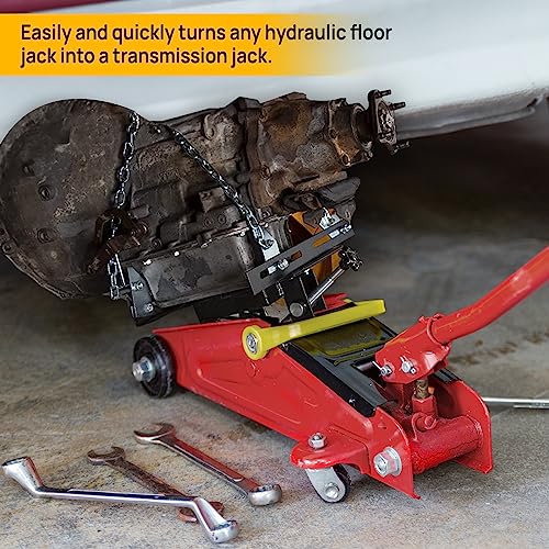TUFFIOM Transmission Jack Adapter for Cars, Trucks, and Other Vehicles, 1100 lbs/0.5 T Loading Gearbox Removal Adaptor for Hydraulic Floor Jack Conversion with Removable Saddle Shaft