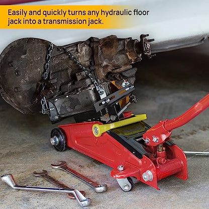 TUFFIOM Transmission Jack Adapter for Cars, Trucks, and Other Vehicles, 1100 lbs/0.5 T Loading Gearbox Removal Adaptor for Hydraulic Floor Jack Conversion with Removable Saddle Shaft
