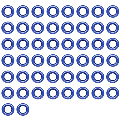 JA&MIU 50 PCS Fuel Injector O-Ring Set, Blue Viton (7.52mm X 3.53 mm) - size: Bule - 50