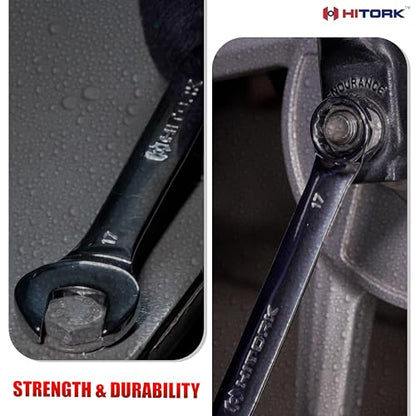 HITORK 32 Piece Combination Wrench Set, SAE and Metric, Standard and Stubby - style: 32 Piece Set SAE & Metric