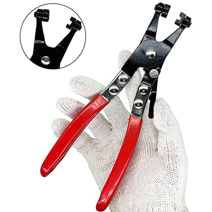 3Pcs Hose Clamp Pliers Kit, Long Reach Wire Spring Clamp Remover for Automotive Coolant Radiator Heater and Water Hose with Band Flat or Large Clamps