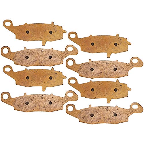 NICHE Front Rear Brake Pad Set for Kawasaki 43082-1264 Ceramic 4 Pack - size: 4 Sets (4 Wheels)