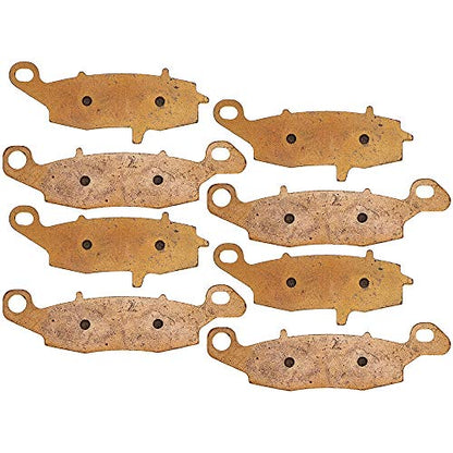 NICHE Front Rear Brake Pad Set for Kawasaki 43082-1264 Ceramic 4 Pack - size: 4 Sets (4 Wheels)