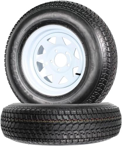 ST205/75D14 Trailer Tires, 5 Lug on 4.5", 6PR Load Range C, 14in Fuel-saving Designed Trailer Tires 205 75 14 for Travel/Camper/Landscape/Cargo/Utility/Boat/Horse/Farm/Hauler Trailer - size: ST205/75D14, style: 5 Lug