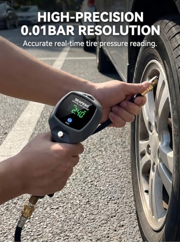 Digital Tire Inflator with Pressure Gauge, 230 PSI