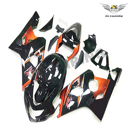 YTL Orange Black Full Fairing Fit for Suzuki 2004-2005 GSXR 600/750 - color: 008 Orange Black