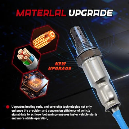 2Pcs Oxygen Sensors Upstream 234-9131 & Downstream 234-4574 Compatible for 2013-2017 Honda Accord 2016-2022 Acura ILX 2015-2020 TLX [2.4L L4] Only - size: 234-9131 # 234-4574