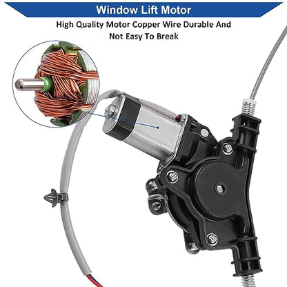 Obaee Window Regulator with Motor Rear Left Driver Side, Replace 748-980 - size: Rear Left Driver Side