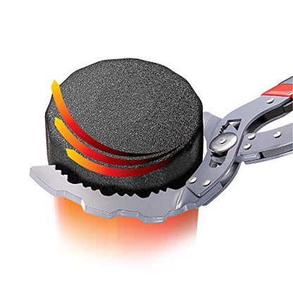 Powerbuilt Self-Adjust Oil Filter Pliers 30 Degree Angle Jaws, 2-1/4 to 4-3/4 inch, Auto Specialty Tools, Service Tools, Grease and Lubrication Oil Filter Wrench - 942099 - style: 30 Degree Self-Adjusting