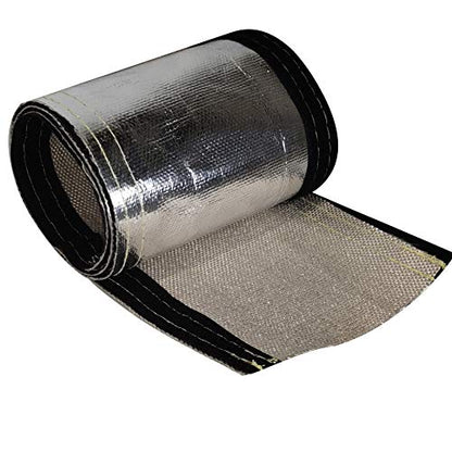 Heat Shroud 1/2 ID Aluminized Sleeving Fiberglass Insulated Shield for Ultimate Heat Protection with Hook and Loop Closure, 10 feet Length - size: 1/2 inch x 10 feet