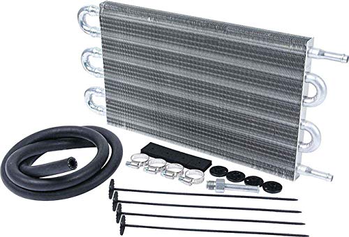 Allstar Performance ALL26706 15" Length x 7.5" High Universal Transmission Cooler Kit with 3/8" Barbed Fitting - size: 15" X 7.5"