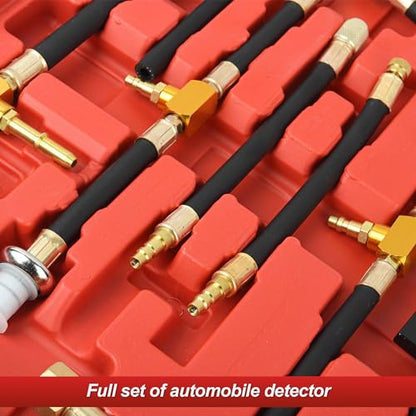 Fuel Injection Pressure Tester Kit Gauge 0-140 PSI Pro Auto Fuel Pressure Gauge for Fits Most Cars and Trucks