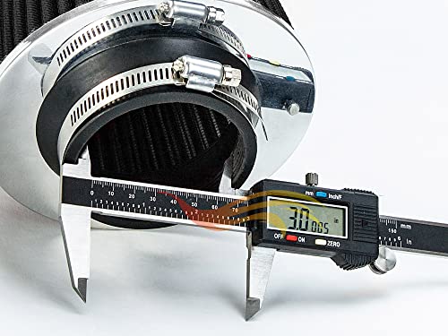 Rtunes Racing 3-Inch 76mm Washable Dry Clamp-On Cone Air Filter, Black - size: Universal 3"