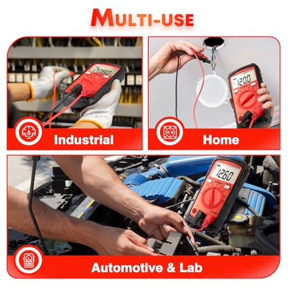 DIYSELF Multimeter Tester, 4000 Counts Multimeter with Capacitor Tester