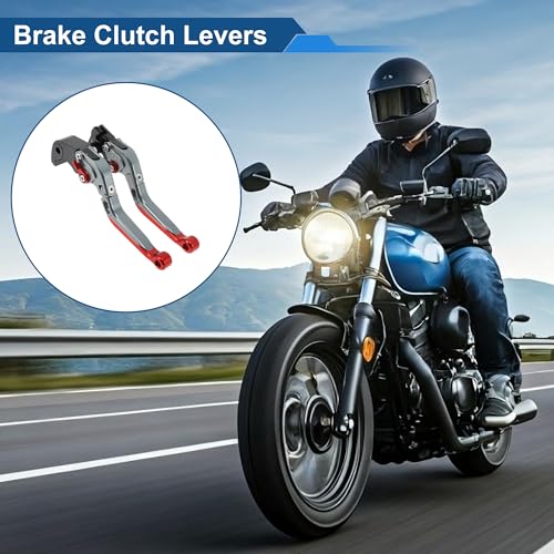Short/Long Brake Clutch Levers for Yamaha YZF-R7 21-25 Titanium - color: Titanium Handle Red End