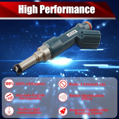 Set of 4 Fuel Injectors 23250-37020 FJ1287 23209-39195 Replacement - size: 23250-37020