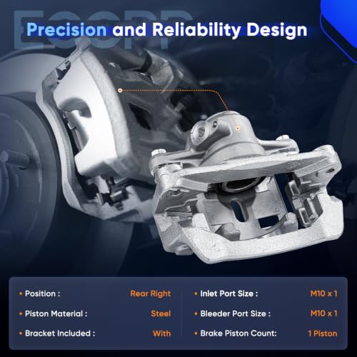 ECCPP 19B7028 Rear Right Brake Caliper for Subaru for Crosstrek 2016-2020 - size: 1.5 Inch