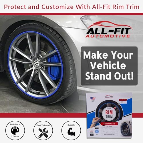 All-Fit Automotive Rim Trim – Fits Up to 4 24" Wheels (3/8″ Width - Purple) - color: Purple