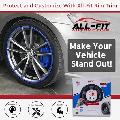 All-Fit Automotive Rim Trim – Fits Up to 4 24" Wheels (3/8″ Width - Purple) - color: Purple