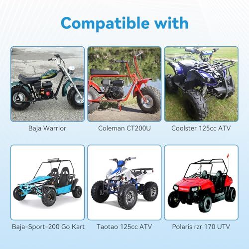 EOPOAYI 19x7-8 ATV Mini Bike Tires Tubeless Compatible with Coleman CT200U BT200X Baja MB165 MB200 Taotao Coolster 110cc 125cc UTV Quad 4 Wheeler Go Kart Replacement Parts PVR70 Valve Stem Set of 2 - size: 2 Pack
