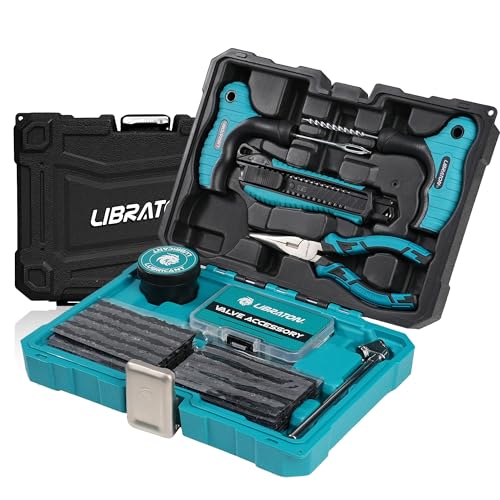 LIBRATON Tire Plug Kit, 78PCS Tire Repair Kit, Professional Tire Patch Kit