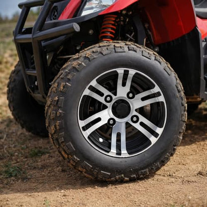 10 Inch ATV Wheel Rim, Aluminum Alloy, High Strength, Universal for Go Karts, Carts, Off Road Vehicles - size: Rear Wheel