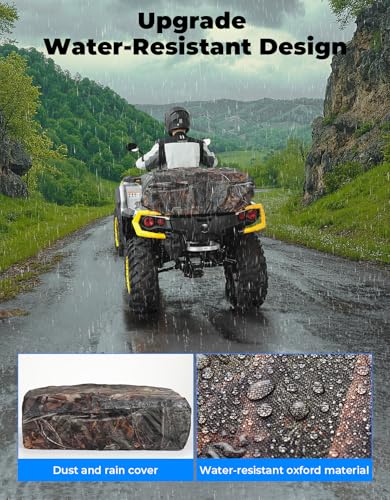 900D 80L ATV Cargo Storage Bag with 13L Cooler Rain Cover, Zipperless