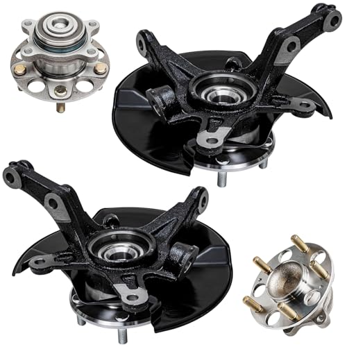 Detroit Axle - 4pc Steering Knuckles Kit for 2006-2011 Honda Civic, 2 Front - size: 4UW47718/Kit