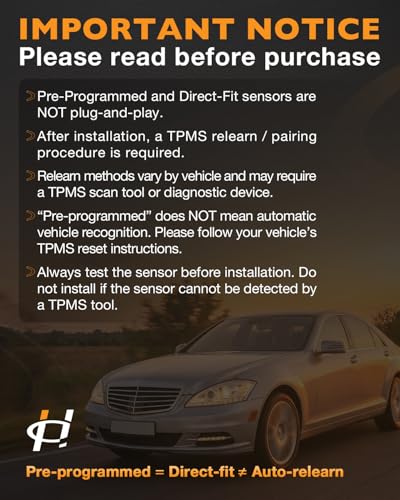 433MHz Pre-Programmed TPMS Sensor Fits Mercedes-Benz C250 CL500 CLS550 E300