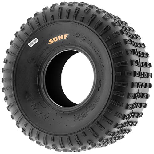 Set Pair of 2 SunF Go Kart/ATV Knobby Sport Tires 22x11-8 22x11x8 6 PR A011 - size: 22x11-8