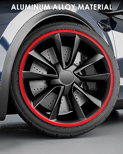 Automotive Alloy Wheel Protector - Entire Rim Cover - Curb Rash Prevention - Set of 4 Easy to Install (20'', White) - color: White, size: 20''