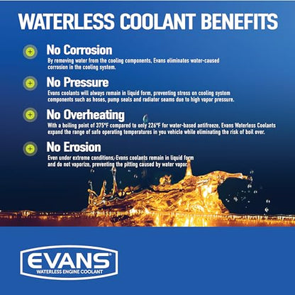 EVANS Coolant Powersports Waterless Engine Coolant (Gallon, 1 Pack) - size: 1 Gallon