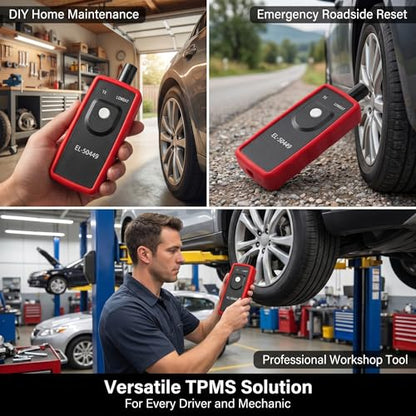 1 PC TPMS Relearn Reset Tool, Tire Pressure Sensor Programming Tool EL-50449, TPMS Reset Device for Sensor Activation, Compatible with Ford Lincoln Mercury (Black)