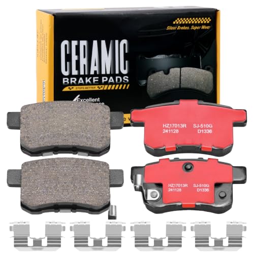 D1336 Rear Ceramic Brake Pads Kit Fit For Acura TSX 2009-2014, For Honda Accord 2008-2017 - style: HZ1336H