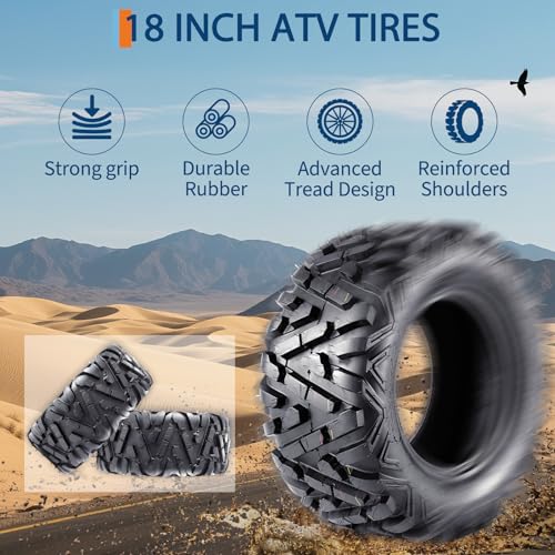 GarveeTech Pack of 4 Off-Road 19x7-8 & 18x9.5-8 ATV/UTV Tires - size: 19x7-8 & 18x9.50-8, style: Pattern 518