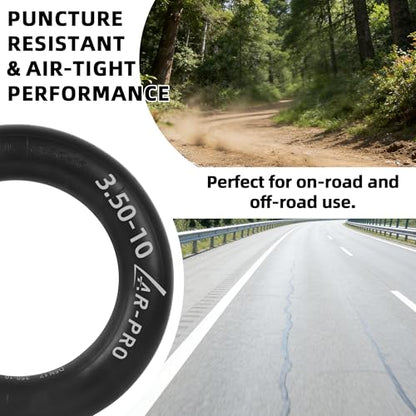 AR-PRO (2-Pack) 3.50-10 Inner Tube with TR87 Angled Valve Stem - size: 3.50-10", TR-87 Valve