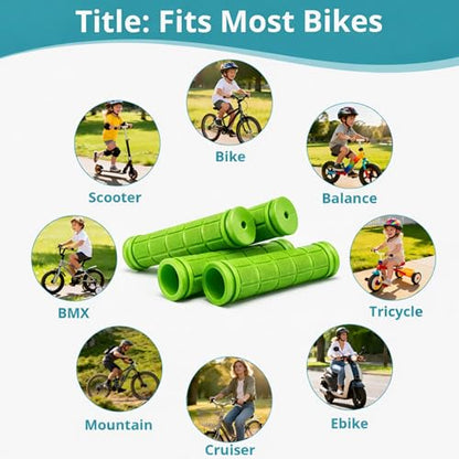 CHUNZEXI 4 PCS Rubber Bike Handlebar Grips - color: Green