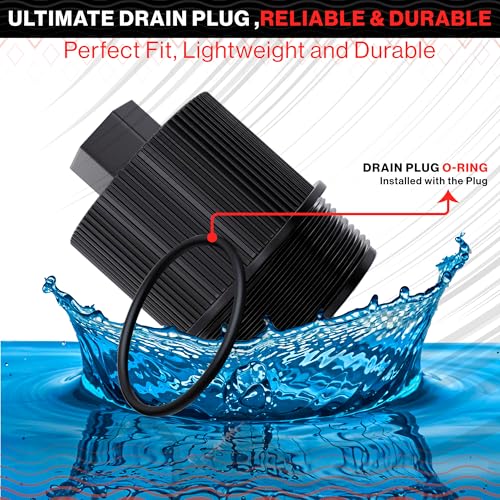 Swimables 190030 Pentair Filter Drain Plug | Compatible with Pentair FNS Plus Parts, Clean and Clear Plus Parts, & Quad DE Filters | Durable Pentair Drain Plug Replacement | Includes O-Ring - style: Drain Plug