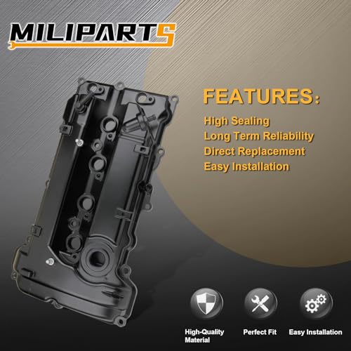 Upgread Aluminum Engine Valve Cover Compatible with 2017-2019 Hyundai Elantra Kona Kia Forte 2.0L L4 Replace 224102E700