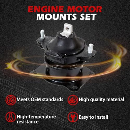 Set of 6 Engine Motor and Trans Mount 2.4L Compatible with Acura TSX 2004 2005 2006 2007 2008 Car Transmission Mount Replacement Parts A4509 A4516 A4510 A4517 A4526HY A4544