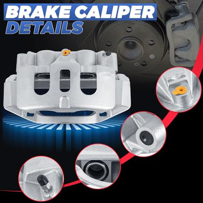 18B5306 18B5307 Rear Disc Brake Calipers Compatible with 2011-19 Silverado - size: Rear 18B5306+18B5307
