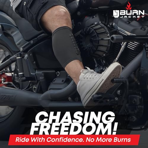 BurnJacket Pro Motorcycle Exhaust Pipe Burn Protective Sleeve Leg Guard Longer Dual Layer Protection, Fits 13.5-18 Inch Calf - Heat Shield for Legs, Calf Guard - Premium Motorcycle Accessories - style: Pro Protection - 13.5 - 18 Inch Wide Fit