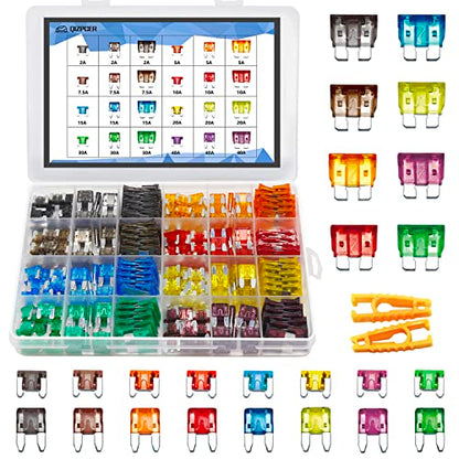 282 Pieces Car Fuses Assortment Kit - Blade Fuses Automotive - Standard & Mini & Low Profile Mini Size (2A/5A/7.5A/10A/15A/ 20A/30A/40AMP/ATC/ATO) Replacement Fuses for Marine, Auto, RV, Boat, Truck