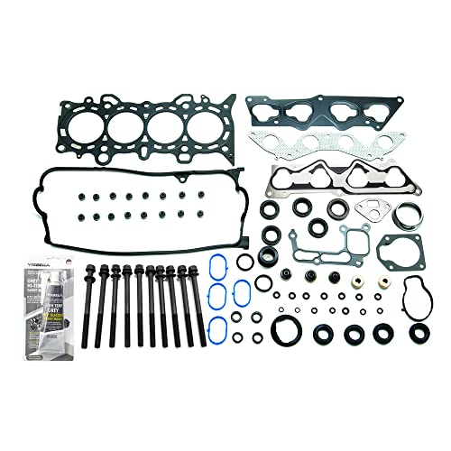 MLS Head Gasket Set W/10 Head Bolts w/Seal Silicone Compatible With 2001-2005 Honda Civic LX DX - color: 032-2953, HS26236PT