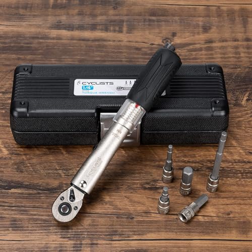 cyclists 1/4 Inch Drive Click Torque Wrench Set, 2 to 24Nm